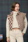 Checkered Cropped Puffer Vest