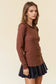 Soft Ribbed Ruffle Long Sleeve Tee