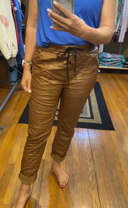 Faux Leather Stretch Pants