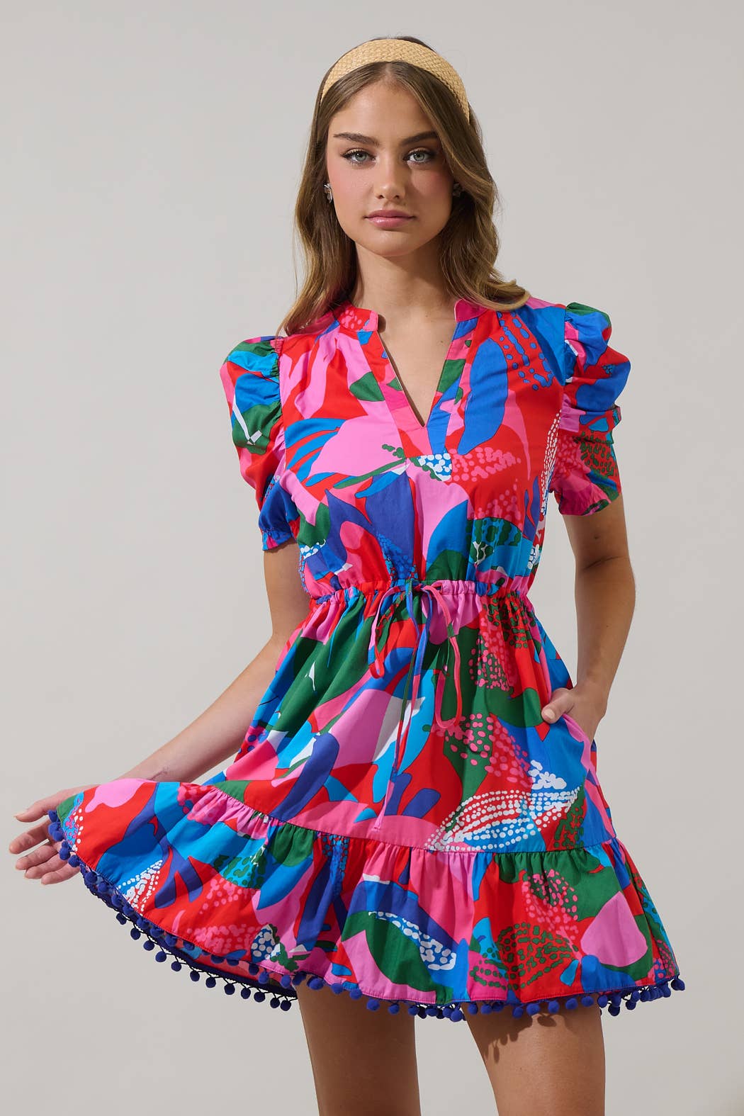 Exene Floral Shift Mini Dress