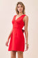 Wide Waistband Bow Mini Dress
