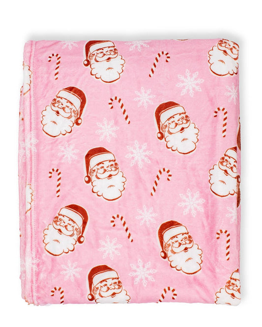 Candy Cane Santa Throw