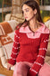 Pink Dot Half Zip Sweater