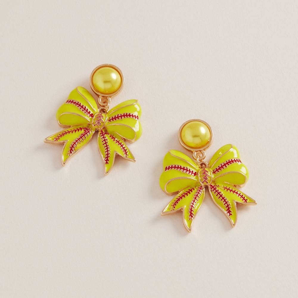 Baseball/Softball Bow Earrings