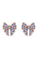 Bow Enamel American Flag Pattern Post Earrings