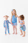 Berry Patriotic Convertible Footies with Ruffle