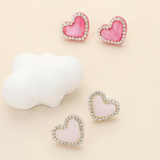 Heart Stud Earrings