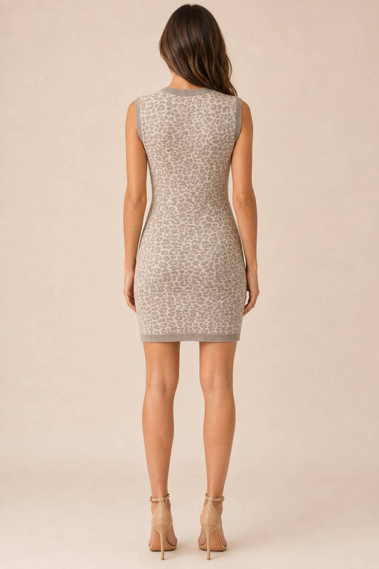 Animal Printed Knit Dress