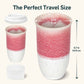 Coral Pink 16oz Ceramic Mug – (Includes Lid & Band)