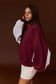 Half-Snap Contrast Sleeve Sweatshirt