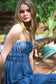 Strapless Tiered Denim Mini Sundress