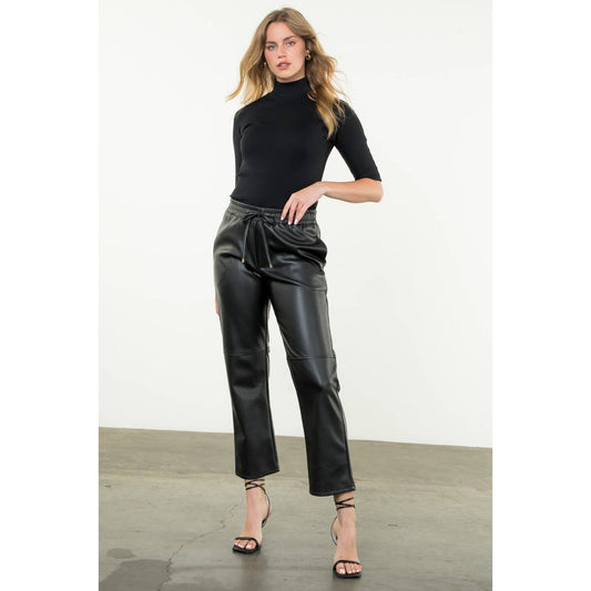 Leather Drawstring Pant