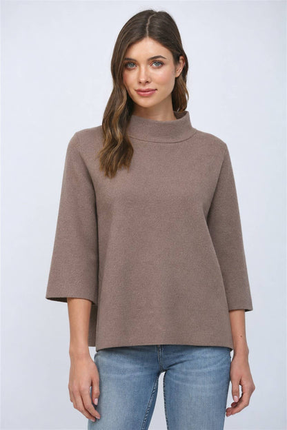 Mock Neck Pull Over Sweater