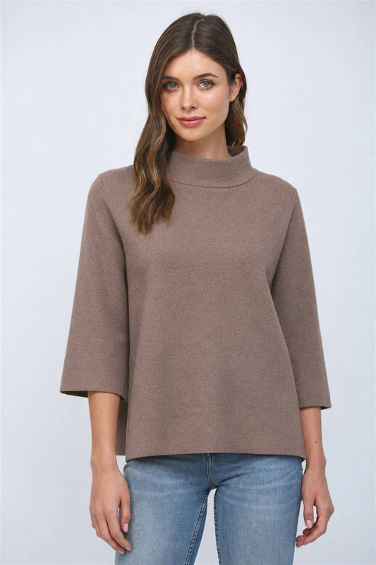 Mock Neck Pull Over Sweater