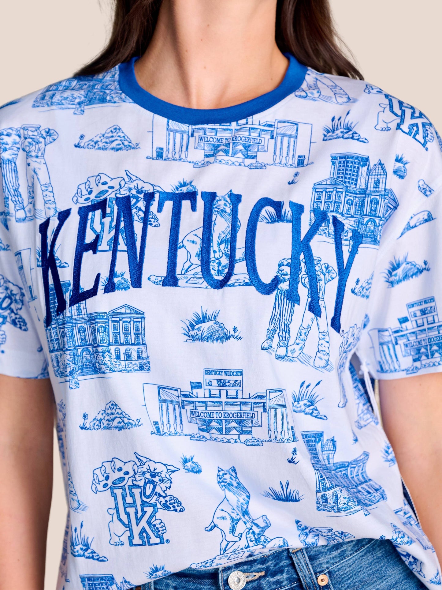 The Team Toile Embroidered Tee