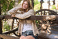 Horse Jacquard Shawl Knit Cardigan