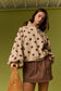 Half-Snap Button Polka Dot Sweatshirt