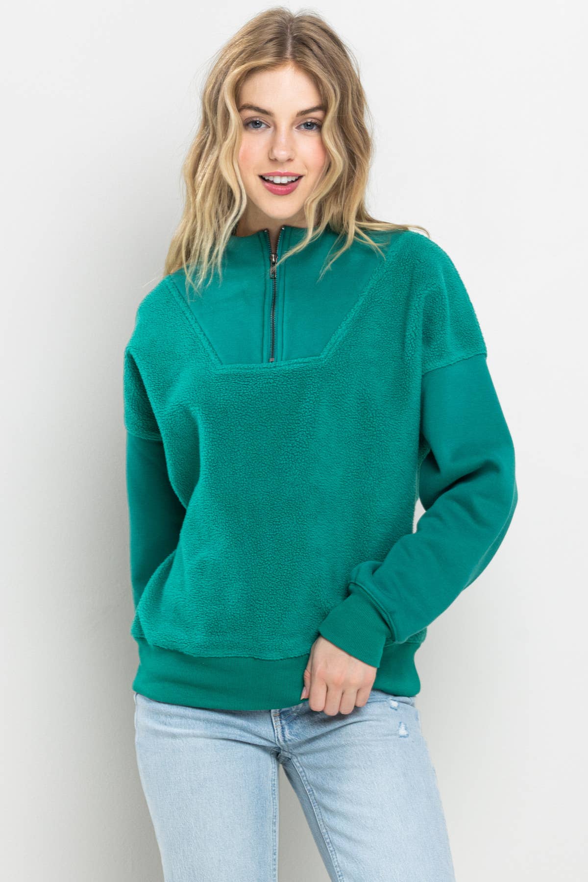 Quarter Zip Fleece Sweatshirt