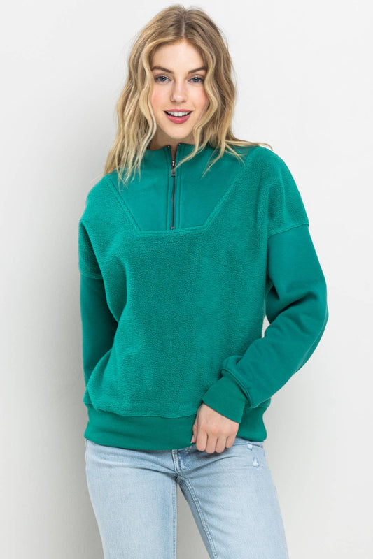 Quarter Zip Fleece Sweatshirt
