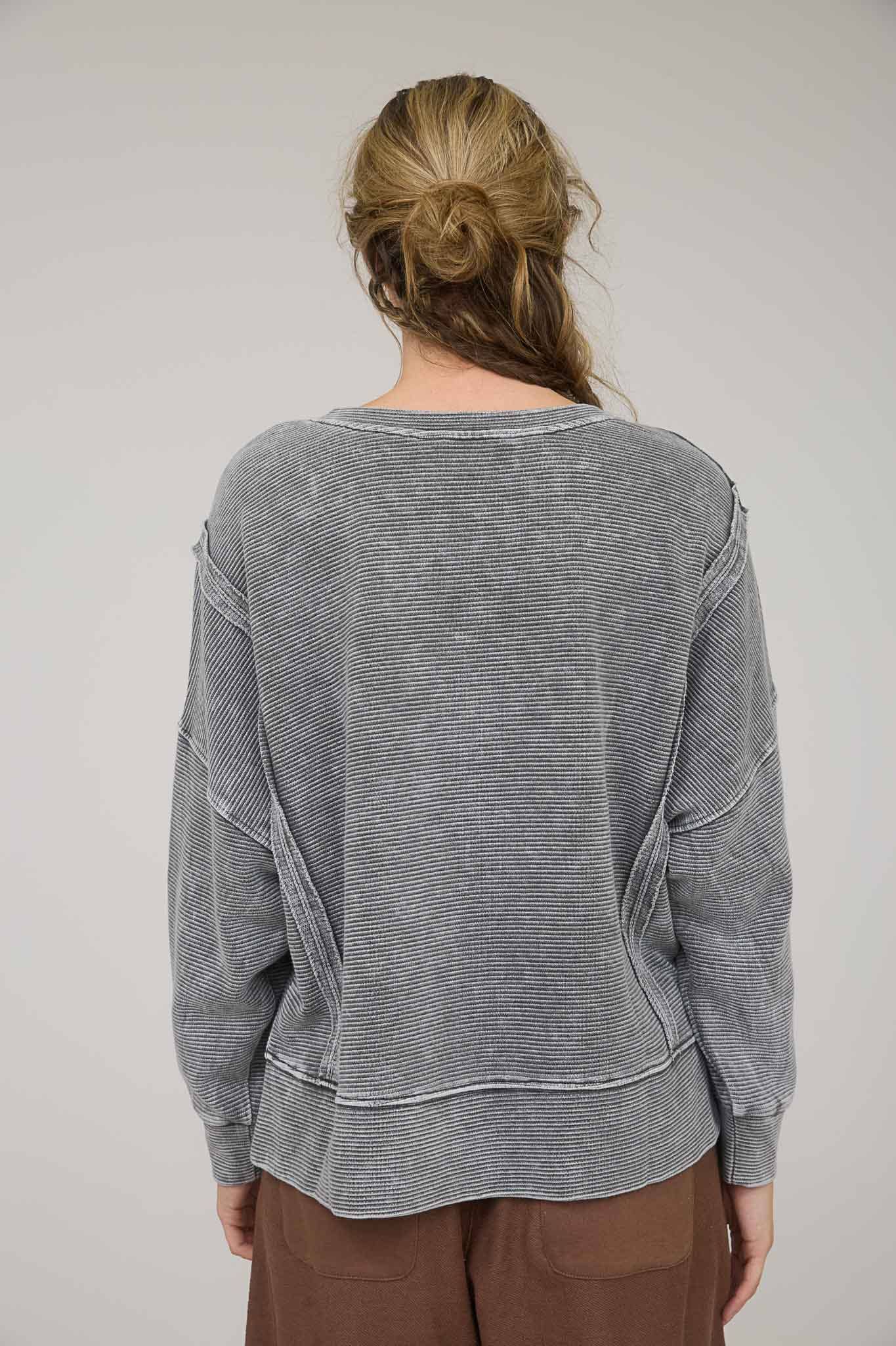 Washed Exposed Seam Top