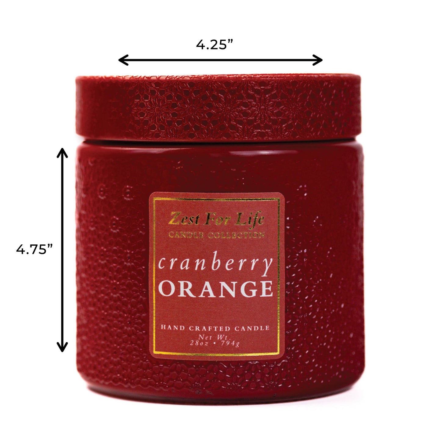 Zest For Life Candle (28oz.) - Cranberry Orange