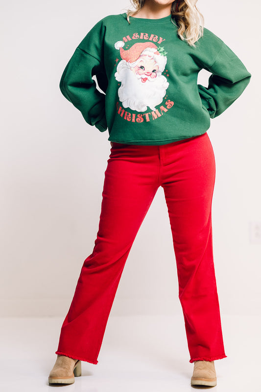 Glitter Santa Oversized Fleece
