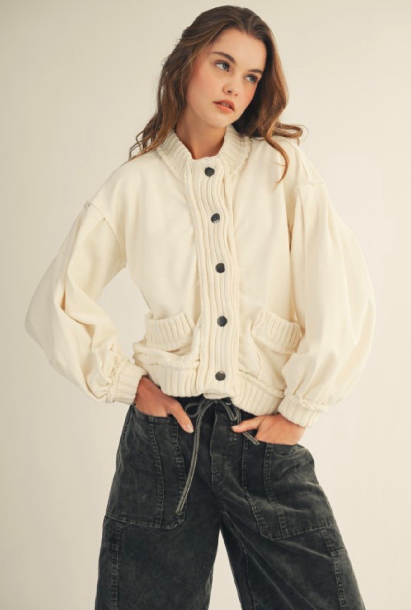Vintage Ribbed Cardigan