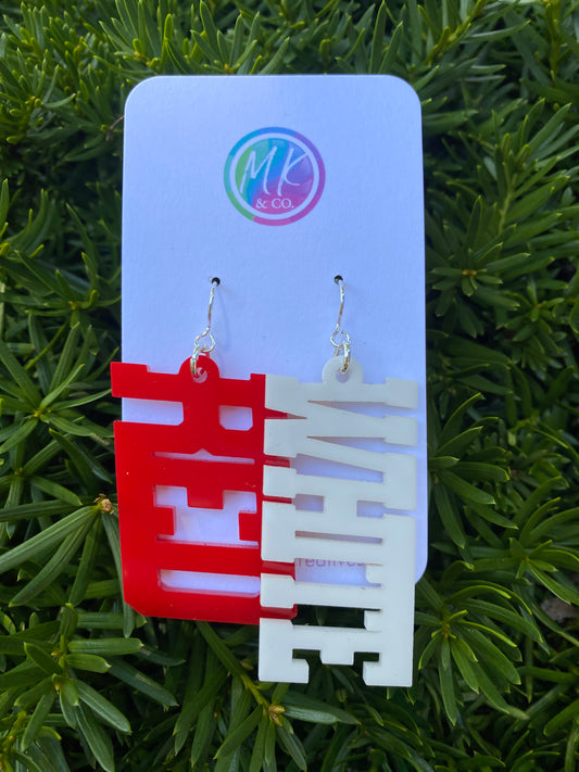 Red/White Earrings