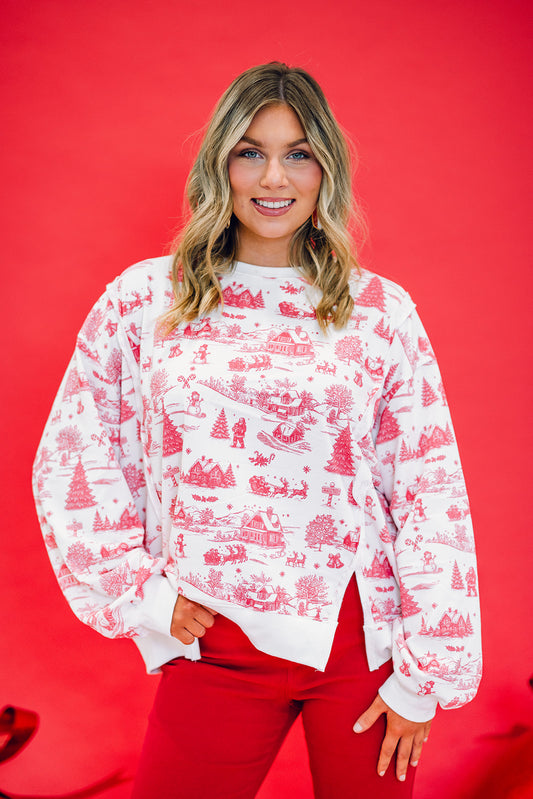 Holiday Toile Top