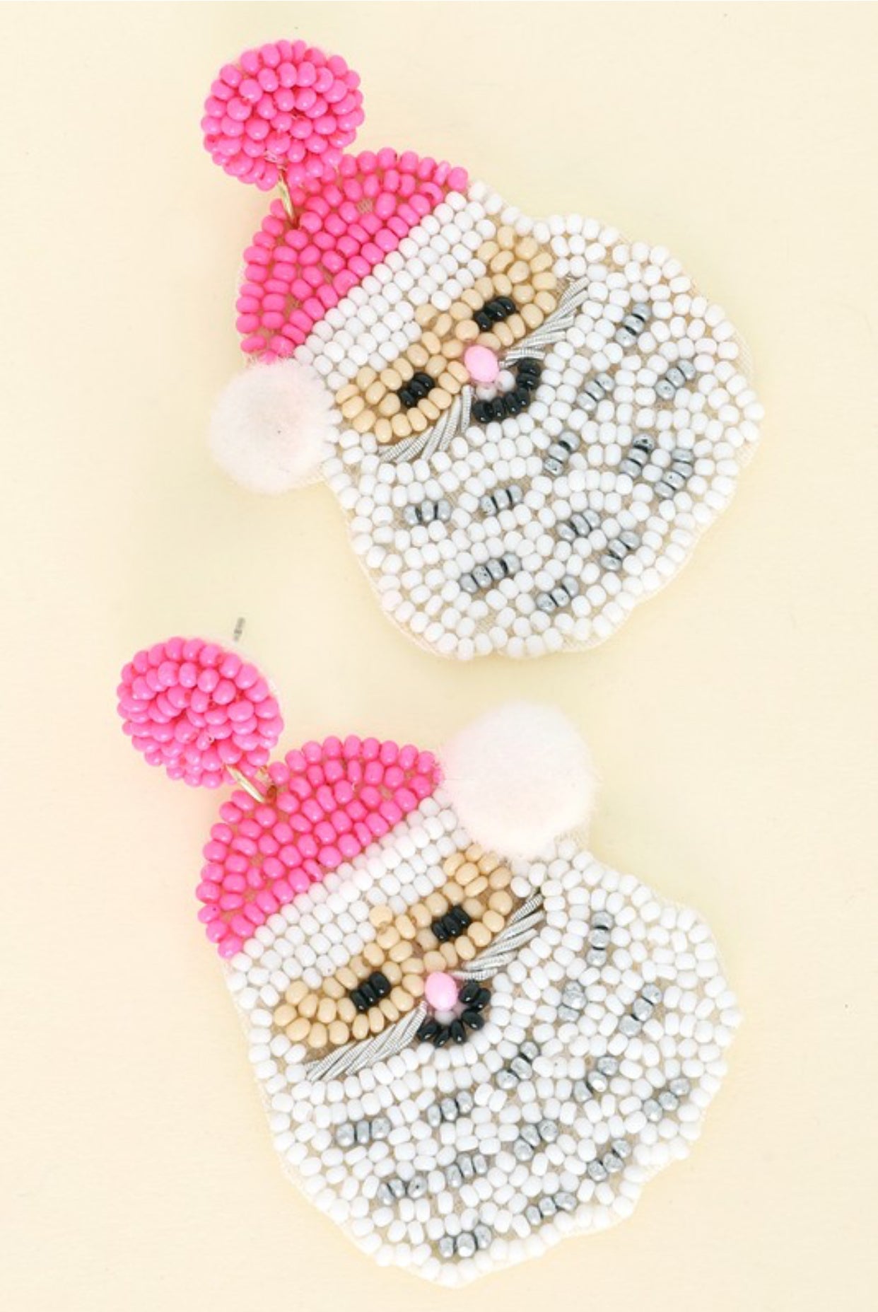 Santa Claus Pom Pom Earring