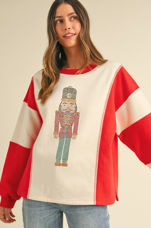 Nutcracker Embellished Sweatshirt