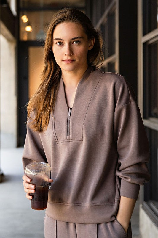 Scuba Luxe V-Neck Top
