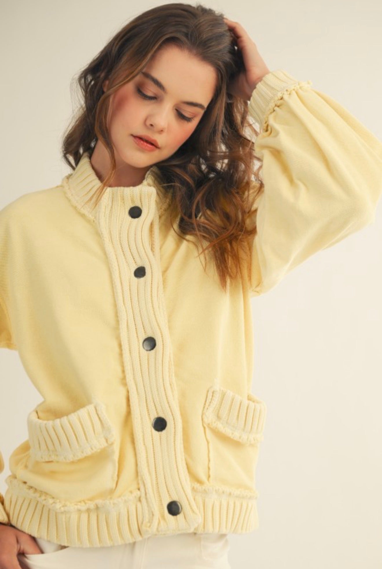Vintage Ribbed Cardigan