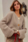Luxe Vintage Gold Button Cardigan