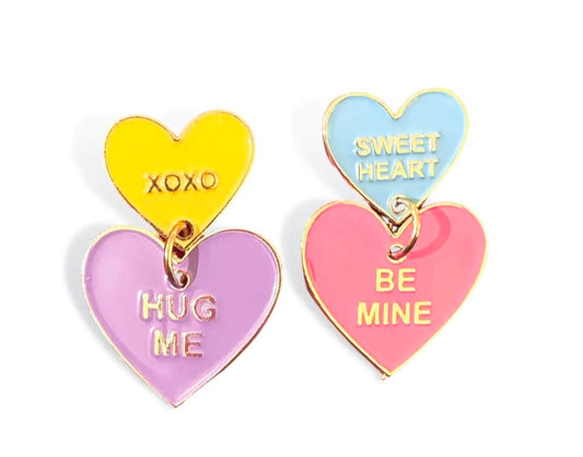 Conversation Hearts Drop Earrings