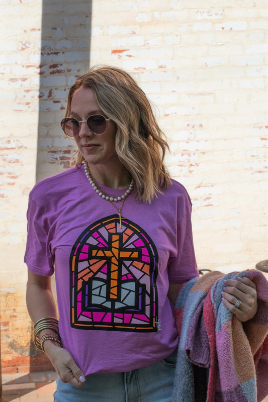 Stained Glass Cross Tee