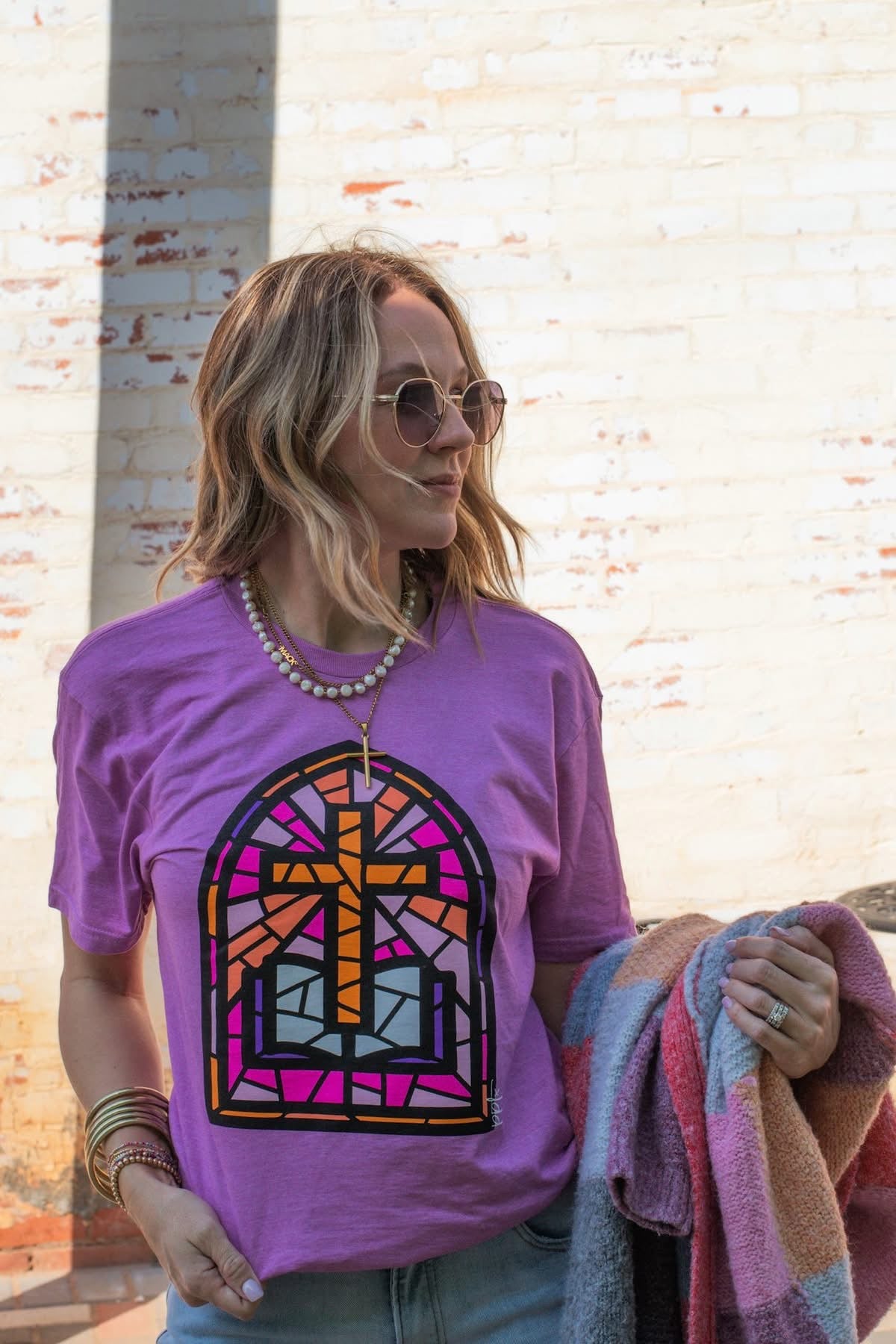 Stained Glass Cross Tee