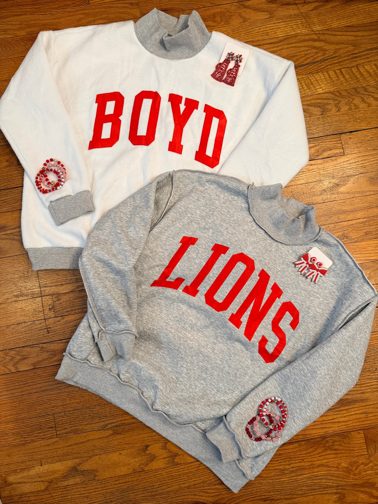 BOYD LIONS Mock Neck Reversible Sweatshirt