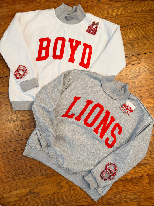 BOYD LIONS Mock Neck Reversible Sweatshirt