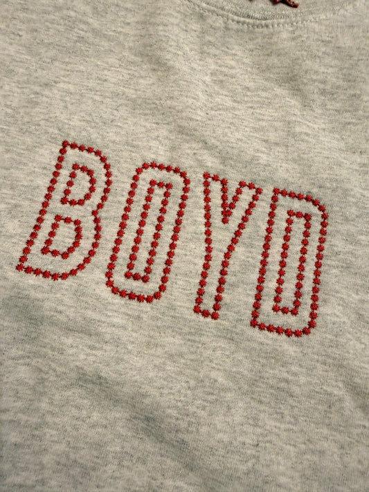 BOYD Polka Dot Embroidered Crewneck
