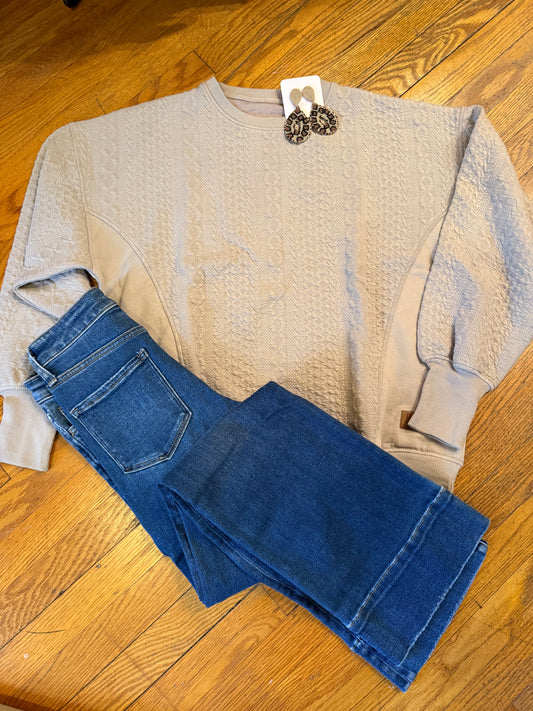 Oversized Chunky Knit Fleece