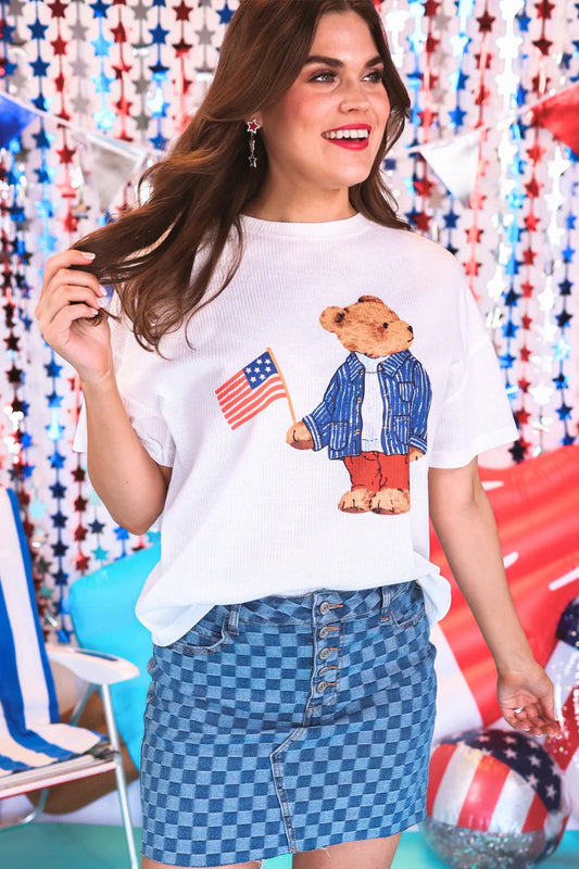 Patriotic Teddy Bear Top