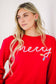 Merry Sequined Letter Christmas Lights Top