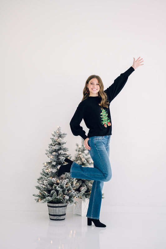 Tree Sequin Sweater