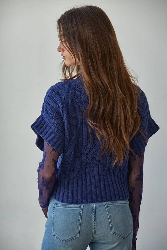 Knit Sweater Crochet Top