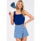 Game Day Checkered Wrap Skort