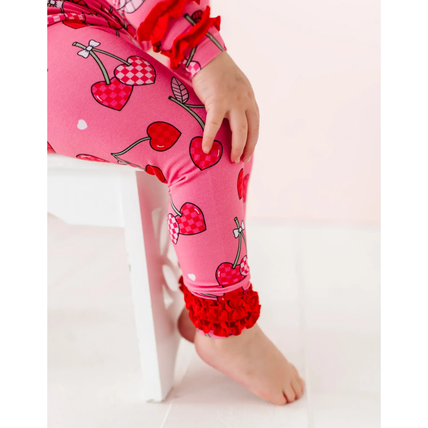 Cherry Ruffle Pajamas