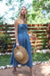 Strapless Tiered Denim Mini Sundress