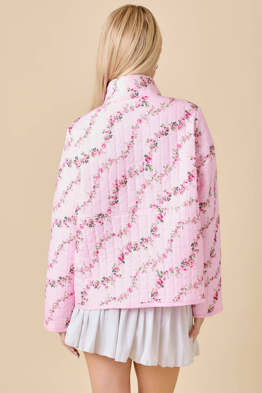 Half Snap Quilted Jacket