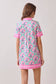 Colorful Floral Print Shift Dress